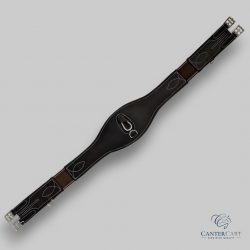 Brown Anatomically-Shaped Long Leather Girth