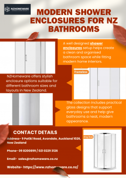 Modern Shower Enclosures for NZ Bathrooms