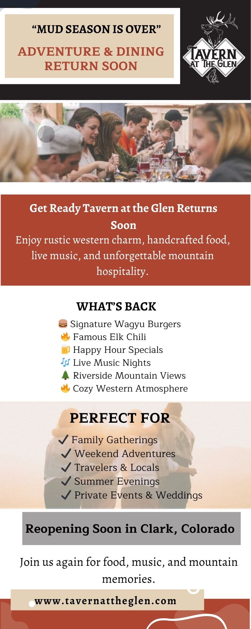 Mud Season Is Over — Adventure & Dining Return Soon at Tavern at the Glen