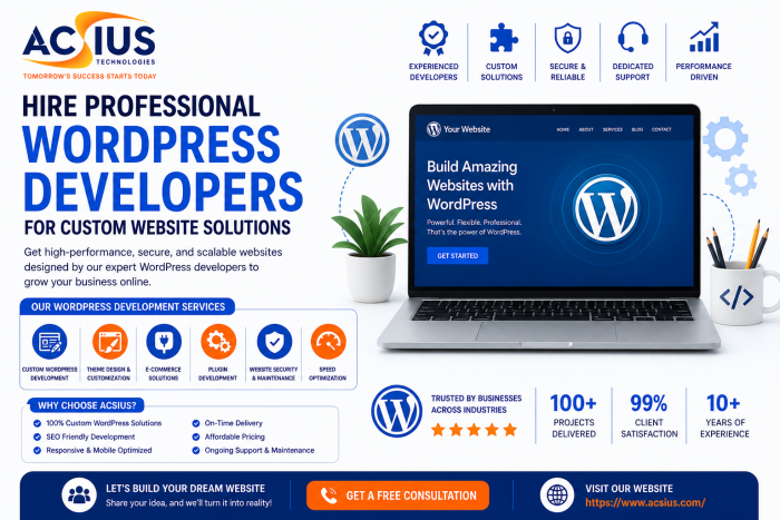 WordPress Website Design Services India – Custom, SEO-Friendly & Responsive Websites