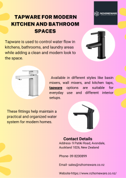 Tapware for Modern Kitchen and Bathroom Spaces