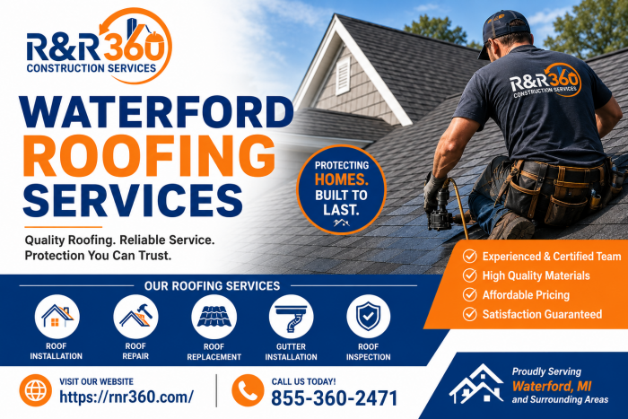 Waterford Roofing Services | R&R 360 Construction Services