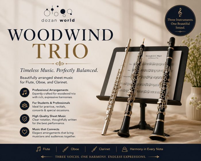 Woodwind Trio Sheet Music with Middle Eastern Melodies | Dozan World