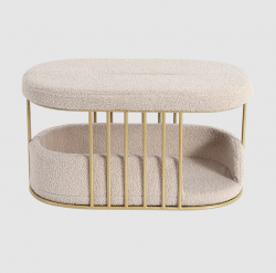 Gold Metal Frame Pet Den ﻿