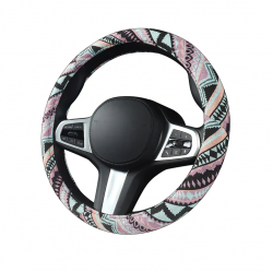 Steering Wheel Cover with Woven Ethnic Texture