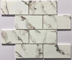 Inkjet Stone Rectangle Recycled glass mosaic