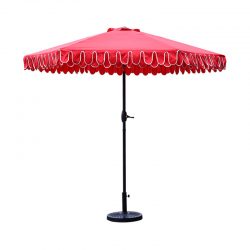 Market Umbrella with Double Flap: Portable Shade Solution for Beach and Event Rentals