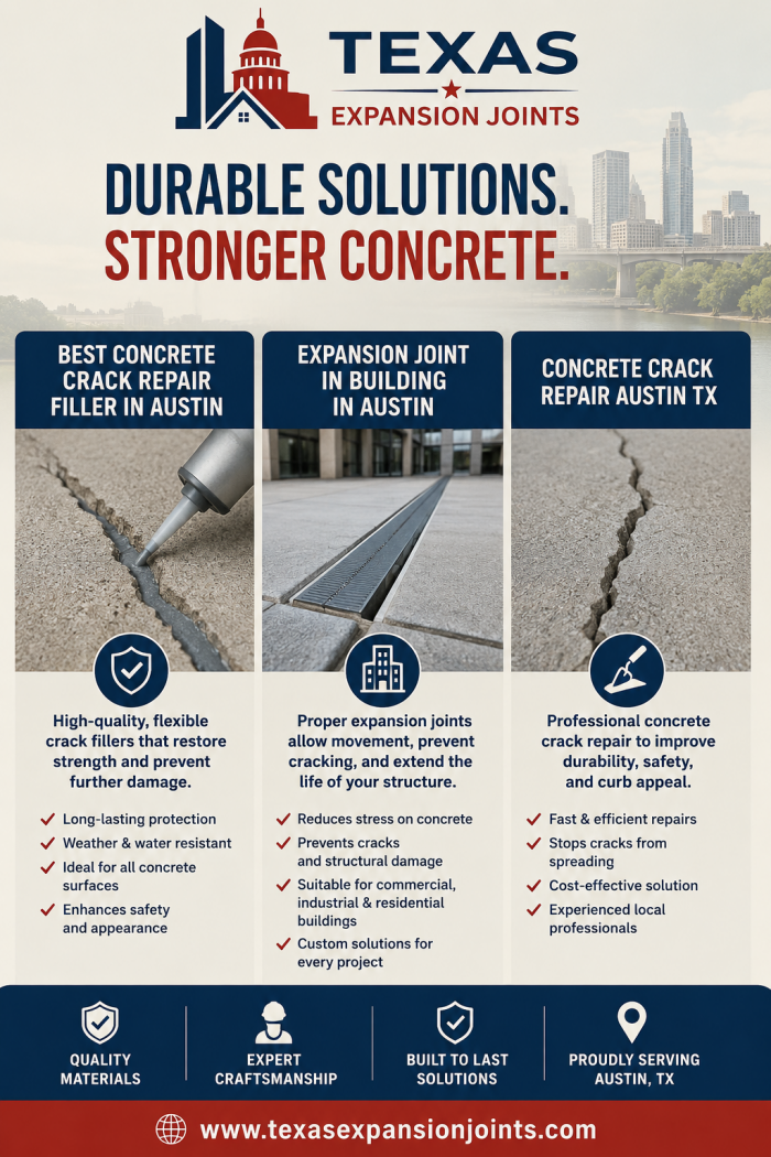 Best Concrete Crack Repair Filler in Austin | Texas Expansion Joints