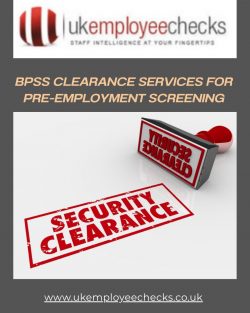 BPSS Clearance Services for Pre-Employment Screening