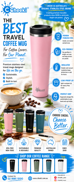 Best Travel Coffee Mug – Premium Stainless Steel Reusable Coffee Cup | Cheeki Australia