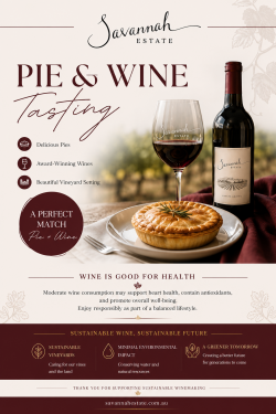 Savannah Estate Pie and Wine Tasting | Premium Hunter Valley Wine Experience
