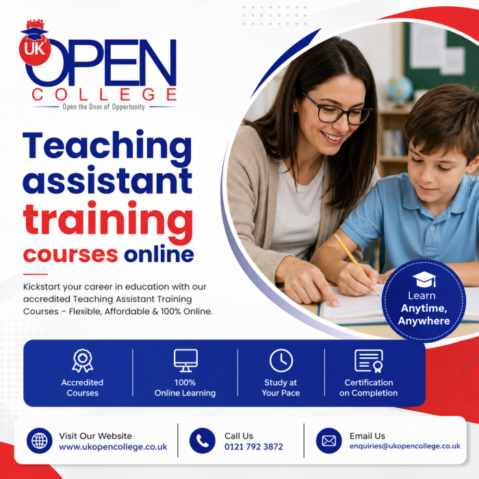 Teaching Assistant Training Courses Online – Start Your Education Career with UK Open College