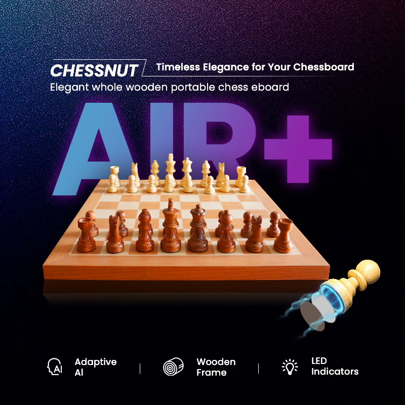 Chessnut Air Plus – Premium Wooden Portable Chess Board