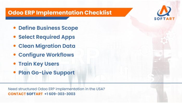 Complete Odoo ERP Implementation Checklist for Businesses