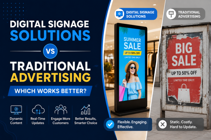 Digital Signage Solutions vs Traditional Advertising: Which Works Better?