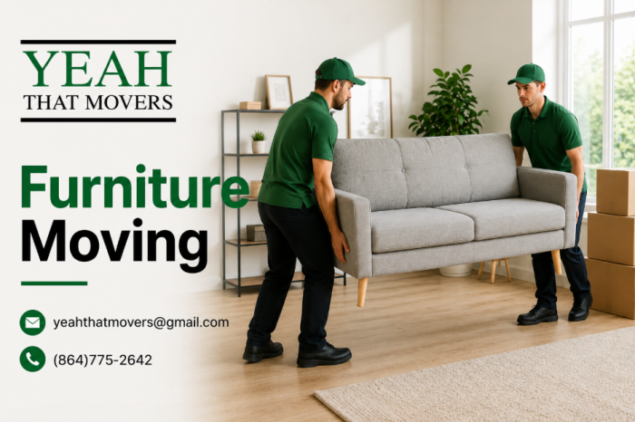 Furniture Moving Companies Greenville SC | Yeah That Movers