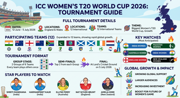 Women’s T20 World Cup 2026: Full Match Schedule & Key Players