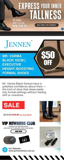 Buy Mr Varma Black Elevator Shoes on Sale
