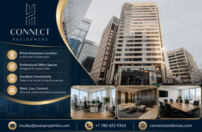 Office Space Rental in Edmonton | Downtown Business Spaces at Connect Residences