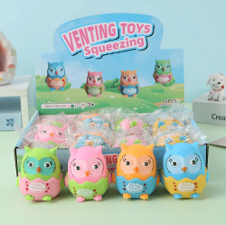 Creative Cartoon Owl Rubber Squeeze Toy