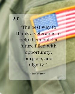Hahn March on Honoring Veterans by Creating Opportunities for Their Future