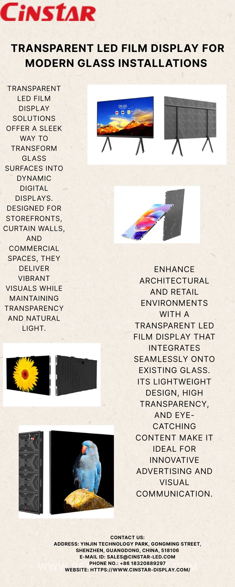 High-Transparency LED Film Display for Retail and Architectural Spaces