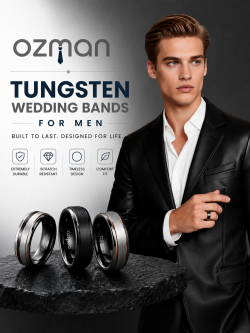 Premium Tungsten Wedding Bands for Men | Ozman Trends