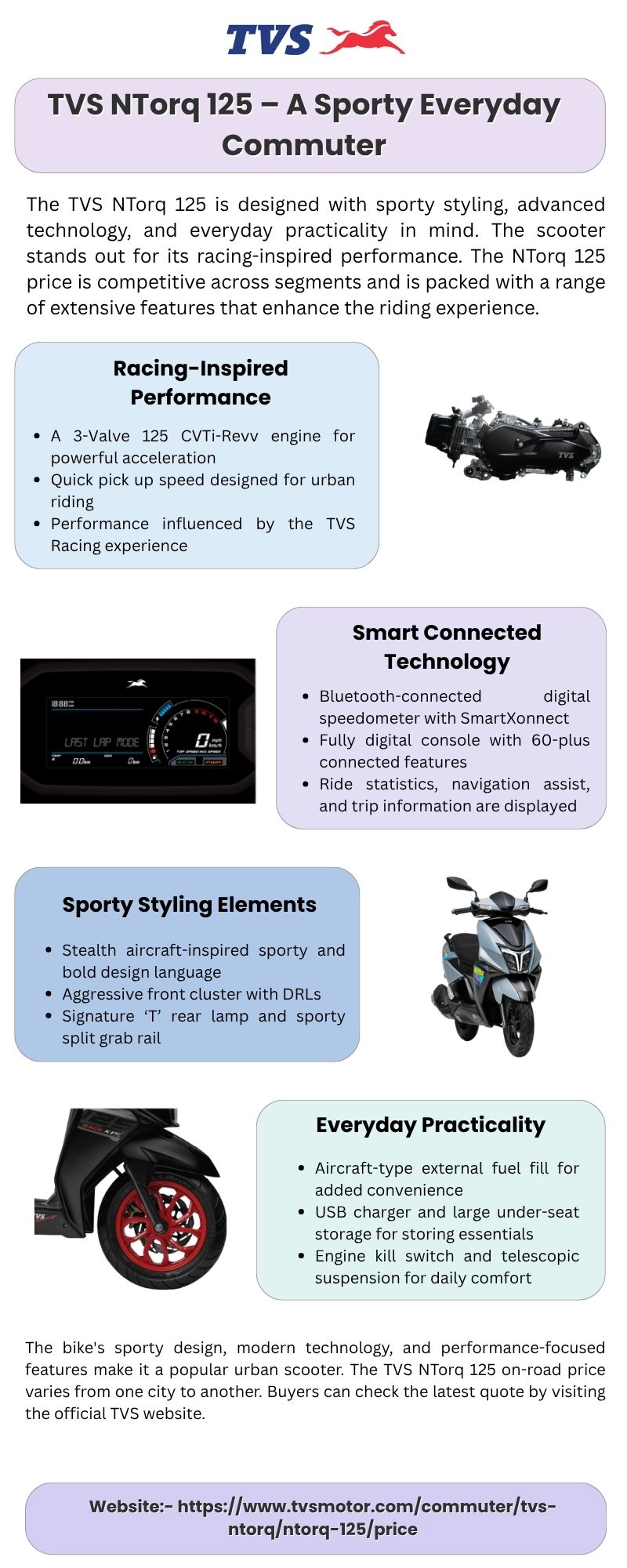 TVS NTorq 125 – A Sporty Everyday Commuter