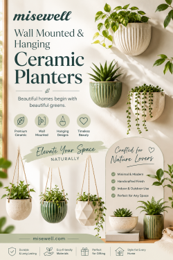 Wall Mounted & Hanging Ceramic Planters: Elevate Your Space Naturally