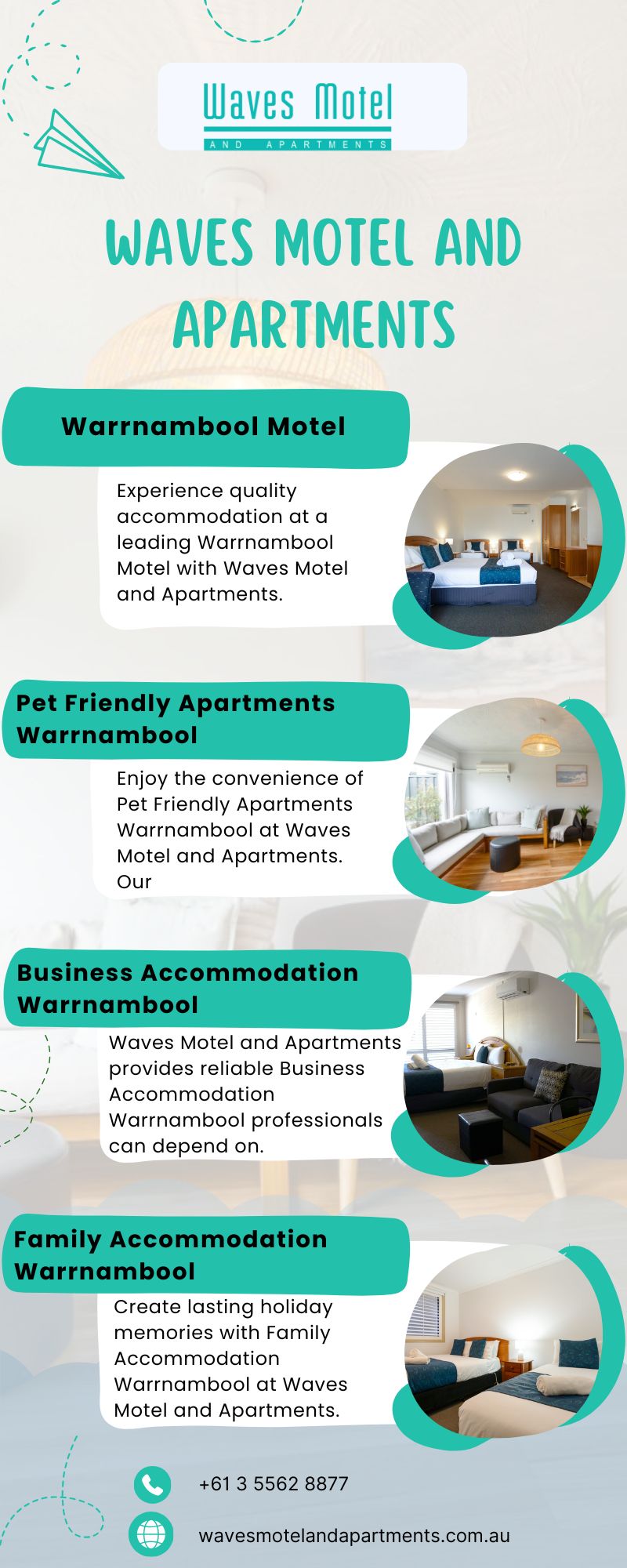 Short Term Accommodation Warrnambool for Flexible Travel Needs by Waves Motel and Apartments