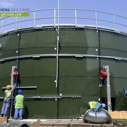 Glass Fused to Steel Sewage Collection Tank in Municipal Wastewater Treatment Project