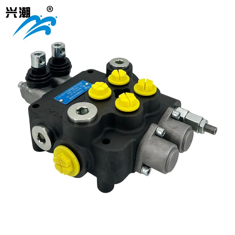P80-2-spool Monoblock Manual Directional Control Hydraulic Valve