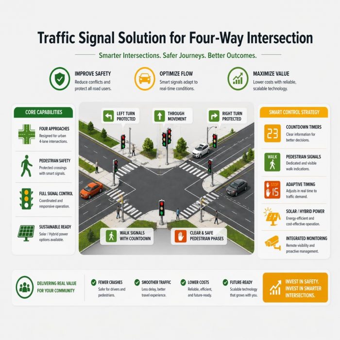 Traffic Signal Solution for Four-Way Intersection