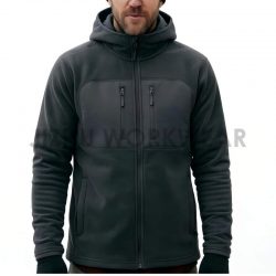 Men’s Dark Grey Hooded Fleece Jacket
