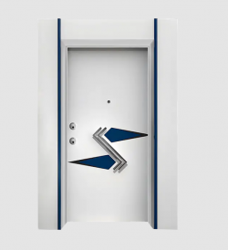 Industrial Bar-Style Steel Frame Entrance Door