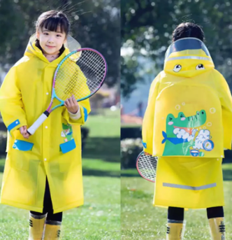 EVA Kids Raincoat With Reflective Safety Strips