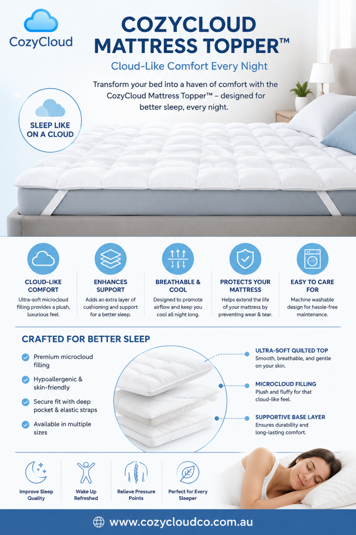 Cloud Mattress Topper: Experience Cloud-Like Comfort with CozyCloud™