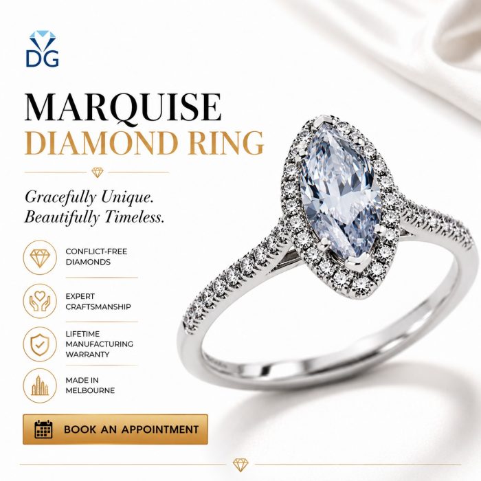 Luxury Marquise Diamond Rings in Melbourne