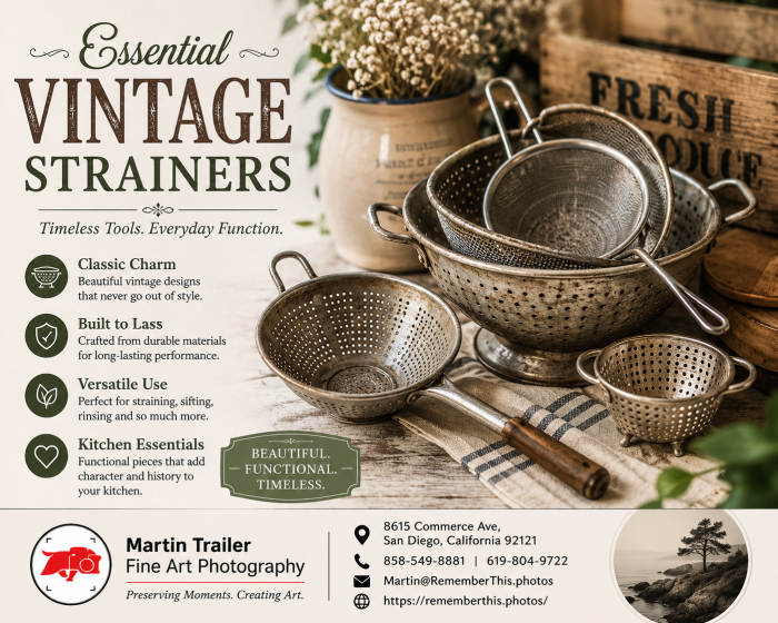 Essential Vintage Strainers – Timeless Kitchen Charm