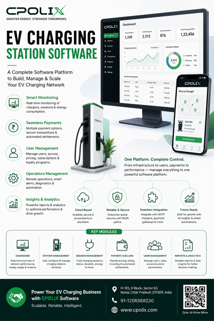 EV Charging Station Software for Smarter and More Efficient Charging Management