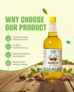 Organic Wood Cold Pressed Groundnut Oil