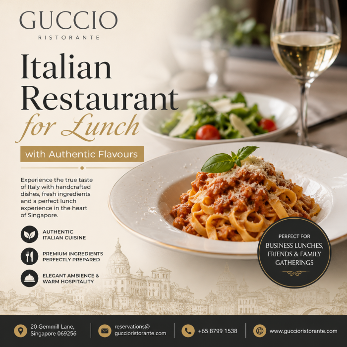 Italian Restaurant for Lunch with Authentic Flavours