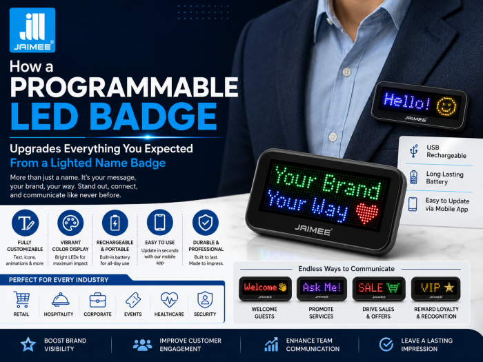 How a Programmable LED Badge Upgrades Everything You Expected From a Lighted Name Badge