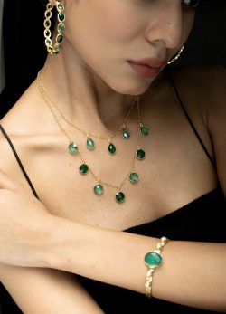 Emerald Green Stone Necklace in India – Add Timeless Elegance with Jiaara Jewellery