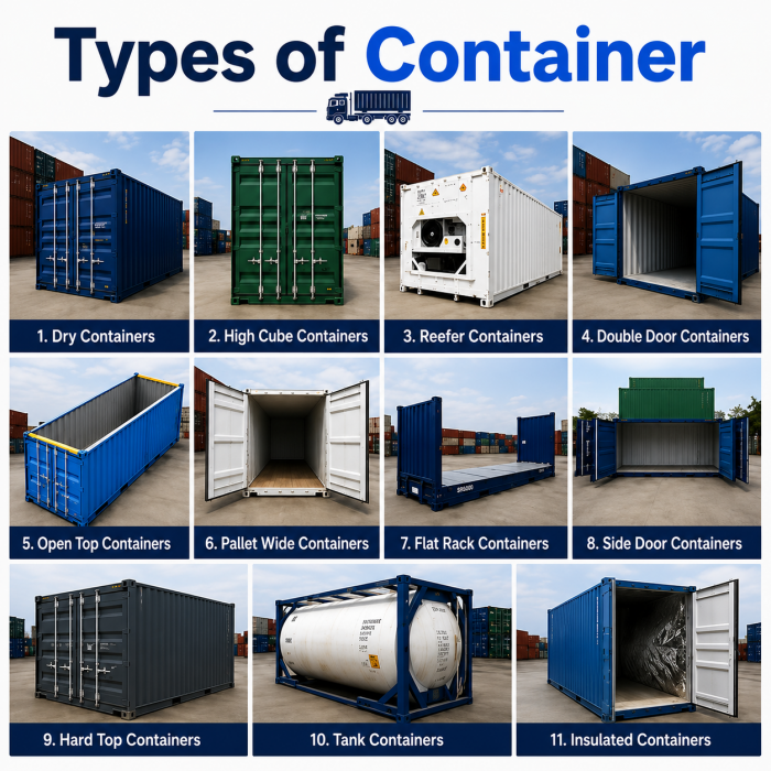20+ Types of Containers: Features, Sizes, Dimensions & Uses