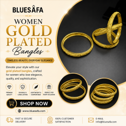 Shop Women Gold Plated Bangles Online | Blue Safa