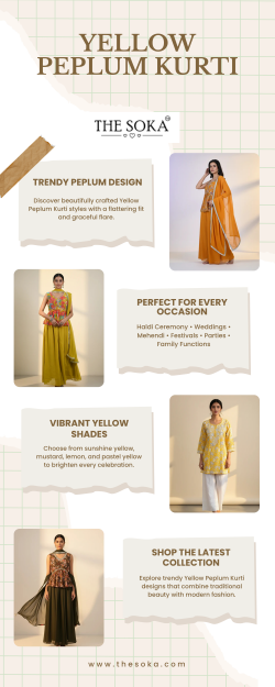 yellow peplum kurti