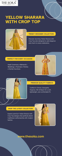yellow sharara with crop top