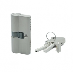 60mm Brushed Nickel Double Open Lock Cylinder