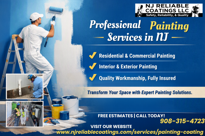 Expert Interior and Exterior Painting in New Jersey